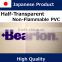 High-performance and Fireproof pvc with non-flammable made in Japan
