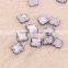 Natural White Shell Druzy Beads, Slice Clover Beads, Pave Zircon Connector Gem Stones For Jewelry Making