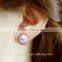 8-9mm AAA Freshwater 925 Silver Button Pearl Earrings