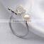 White Round AAA 6mm Sterling Silver Freshwater Pearl Ring
