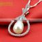 Wholesale fashion freshwater pearl pendant, 925 sterling silver mother of pearl necklace