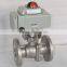 flange connection SS316 float ball electric ball valve