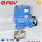 3 pieces thread connection explosion-proof stainless steel motorized ball valve