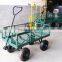 4 wheel foldable metal beach wagon cart