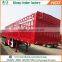 Factory price steel cage cargo fence trailer for grain transportation drop side flatbed stake cargo semi trailer