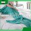 Wholesale custom various colors knitted mermaid tail blanket for children