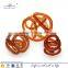 Mid century hand crafted monder glass rope knot paper wieght sculptural decor art craft