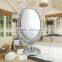 Plastic oval shape double side desk top cosmetic mirror