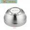 Stainless steel kitchenware salad bowl with plastic lid and silicon bottom