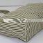 Canvas tote bag with one color stripe print all over with canvas self handle