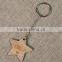 custom bamboo wood laser engraved keyring with logo