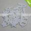Custom Shape Ultrasonic embossing Fabric Label for Children Clothes