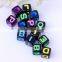 imitation silver letter alphabet letter beads diy silver CCB letter beads charms for jewelry accessories 2017