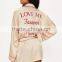 Nude PiPed Bridesmaid Satin Robe Embroidered Custom Logo Tie Waist Pyjamas Set Longline Shirt Dress Button