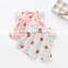 Wholesale full strawberry printing t shirt no sleeve children tops custom pattern
