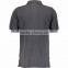 Mens Premium Quality Grey Blank Cotton Polo Shirt with Contrast Buttons