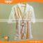 2016 hot selling 100% cotton embroidery terry white hotel robe.