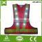 factory custom 16/14 flashing led reflective safety vest for LED lights