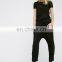 Racerback design easy drawstring waist relaxed dropcrotch fit comfy romper