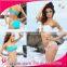 popular girl's bikini set metallic customized swimwear bikini