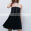 Taiwan Online Shopping Strapless Sex Chiffon Swing Dresses Korea Evening Outfit Black NT6721