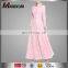 2017 Fashion Korean Ladies Lace Dress Simple Style New Model Abaya In Dubai Pink Color Moroccan Kaftan Dresses