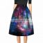 Latest youthful Sublimation print long ladies skirt design models