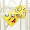 Emoji Smiley Emoticon Yellow Funny expression Plush dice car ornaments Pendant Soft Toy