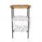 Customized Newest Design Home storage metal round Tea table with wooden lid