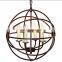 Retro antique iron cage decorative chandelier light modern