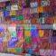 Vintage Indian Quilt Patchwork Bedspreads Throws,Ralli,Gudari Handmade Old Patola Silk Sari Kantha Bedding