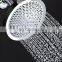6 inch rainfall high pressure full chrome luxury shower head