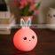 LED rabbit colorful led lamp silicone night light for baby