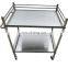 Clinic 201 Stainless Steel 2 Shelf Instrument Trolley for Hospital Use
