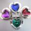 Crystal Heart of Ocean Heart Shape Folded Metal Table Top Bag Hanger