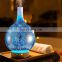 Amazon top seller 2017 100 ml OEM glass and wood 3d glass essential oil diffuser