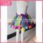 Short rainbow tulle bubble skirt, lovely girls skirts, party skirt for young girl