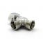 NPT BPST Male Pipe Compression Equal 3 Way Union Tee Fitting Stainless Steel Nipple Pipe Fitting OEM ODM Hydraulic Adapter