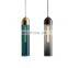 Modern Pendant Lamp Glass Cylinder Shade E14 Bulb LED Pendant Light For Bedroom Living Room