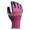 Ladies Women Pink Safety Latex Foam Rubber Coated Garden Work Gloves