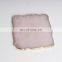 Rose Quartz Platter Pink Crystal Coaster Slices Tea Cup Pad