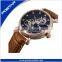 Round dial case mechanical watch leather watch strap