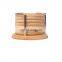 Custom Restaurant Heat Resistant Round Coffee Bamboo Coaster For Set