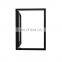Hot Sell Hong Kong Black Double Glazed Aluminium Casement Security Window With Rotating Handle
