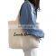 Hot sale wholesale fashion design women cotton canvas shopping bags custom canvas tote bags