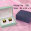 Multiple color Flocked box Plastic box for jewelry packing ring earring pendant cufflink key chain