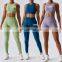 Wholesale Tik Tok Athletic Clothing Ladies Gym Fitness Sport Workout Clothes Activewear Seamless Women Jogger Wear Yoga Suit Set