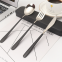304 Stainless Steel Black Silver Colored Flatware Knife Fork And Spoon Cutlery Set For Kitchen