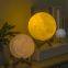 20cm With 2 Colors Led Night Light 3d Printing Moon Lamp Dimmable Touch Control