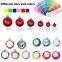6cm/8cm Sublimation Blank Weihnachtsball Kunststoff-Weihnachtsbaumschmuck Geschenk Party- und Heimweihnachtsdekoration